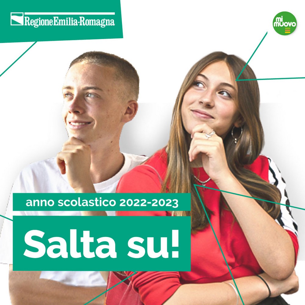 Salta su!  Abbonamento gratuito per studenti di elementari, medie e superiori residenti in Emilia-Romagna. 