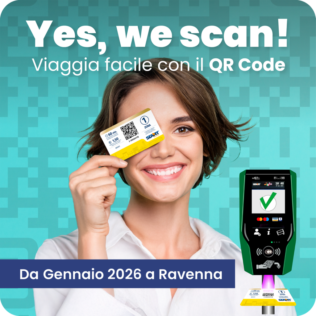 Il futuro del trasporto a Ravenna: arriva il biglietto con QR Code Entrano in circolazione i nuovi biglietti QR Code. 
