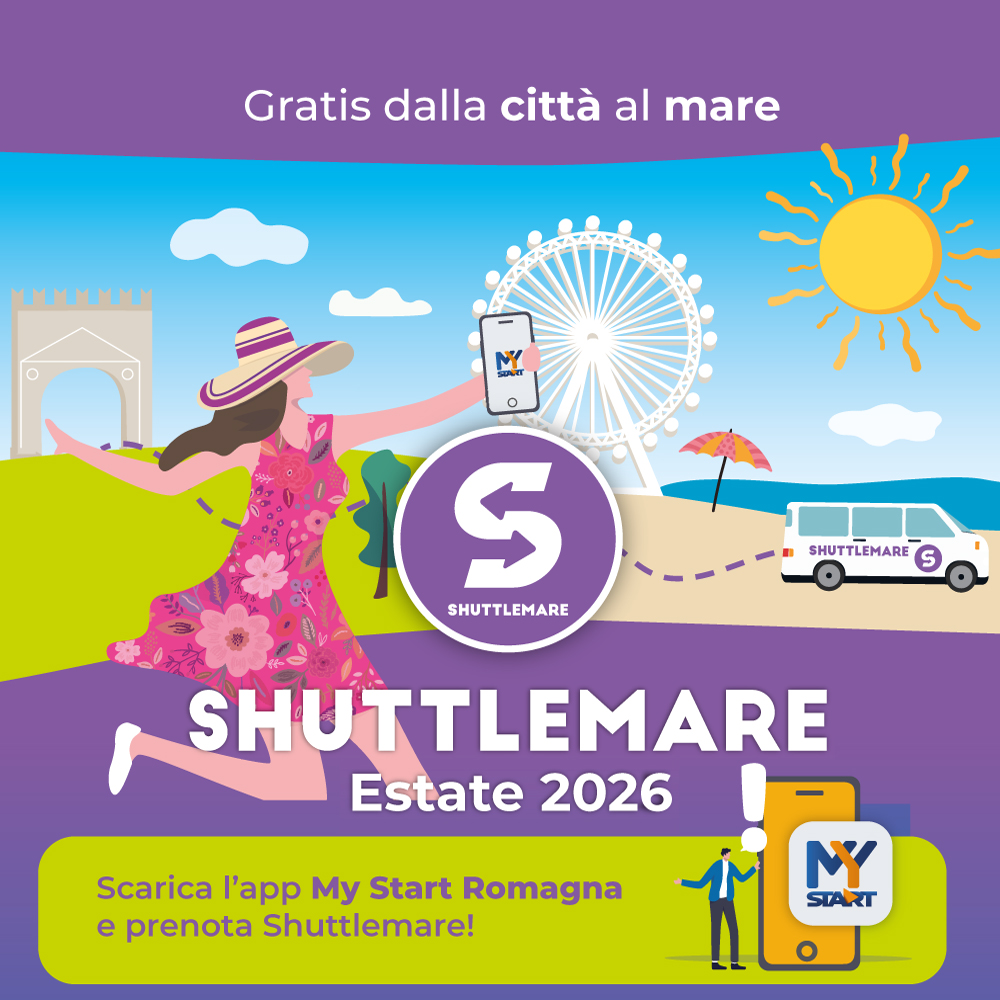 Pronti a partire? Shuttlemare è tornato! Dal 25 aprile viaggi gratis fino alla spiaggia: ti basta l’app My Start Romagna. 