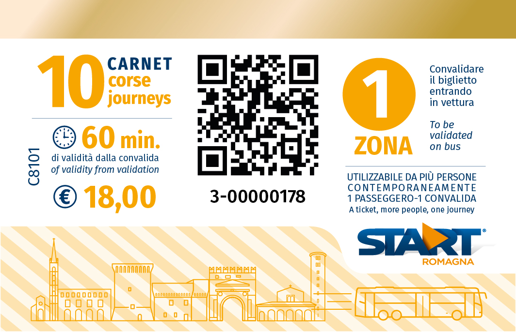 Carnet 10 corse 1 zona