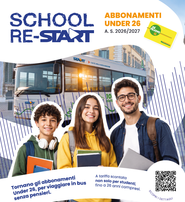 Tornano gli abbonamenti Under 26 per viaggiare in bus senza pensieri
Ogni abbonamento è valido per 365 giorni dalla data di attivazione.
&nbsp;

