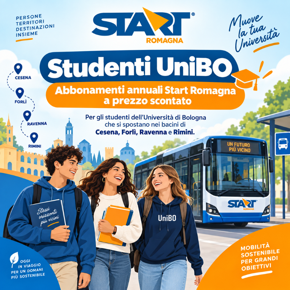 Studenti UniBO - Abbonamenti annuali Start Romagna a prezzo scontato
