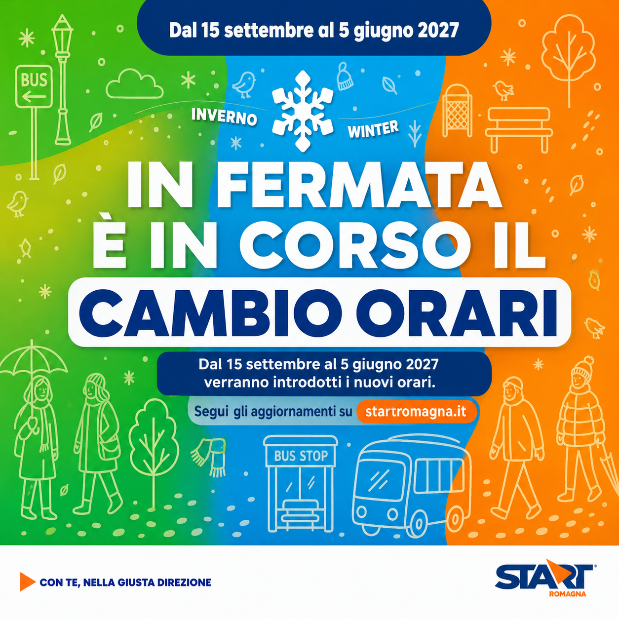 Cambio orario invernale Start Romagna