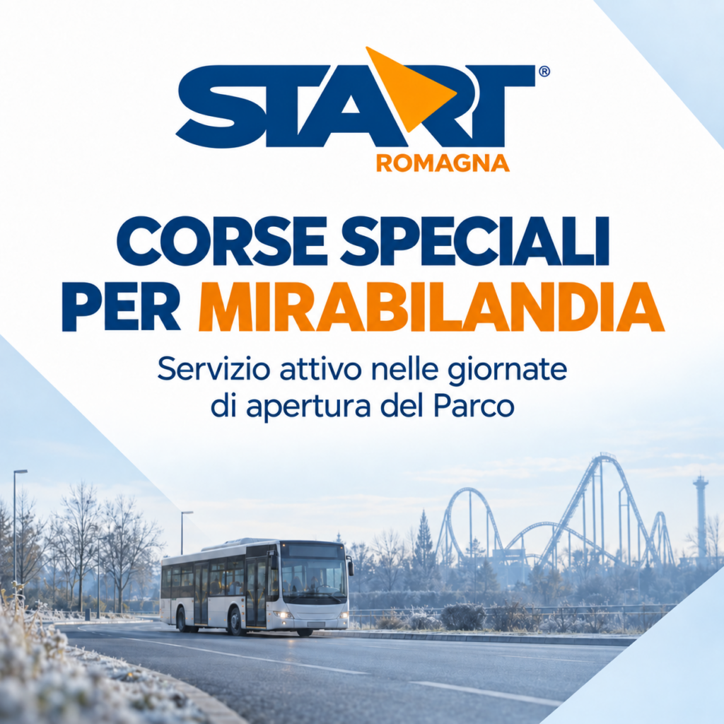 Linea 176: corse speciali per Mirabilandia
Servizio straordinario la domenica e corse aggiuntive il sabato nelle giornate di apertura autunnale del Parco.
